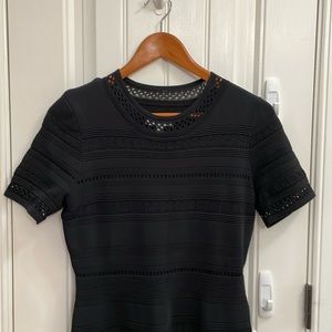 CHELSEA 28 black detailed short sleeve dress. Size Small